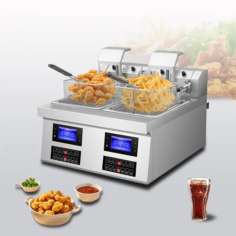 8L+8L Automatic Lifting Fryer - Dua...